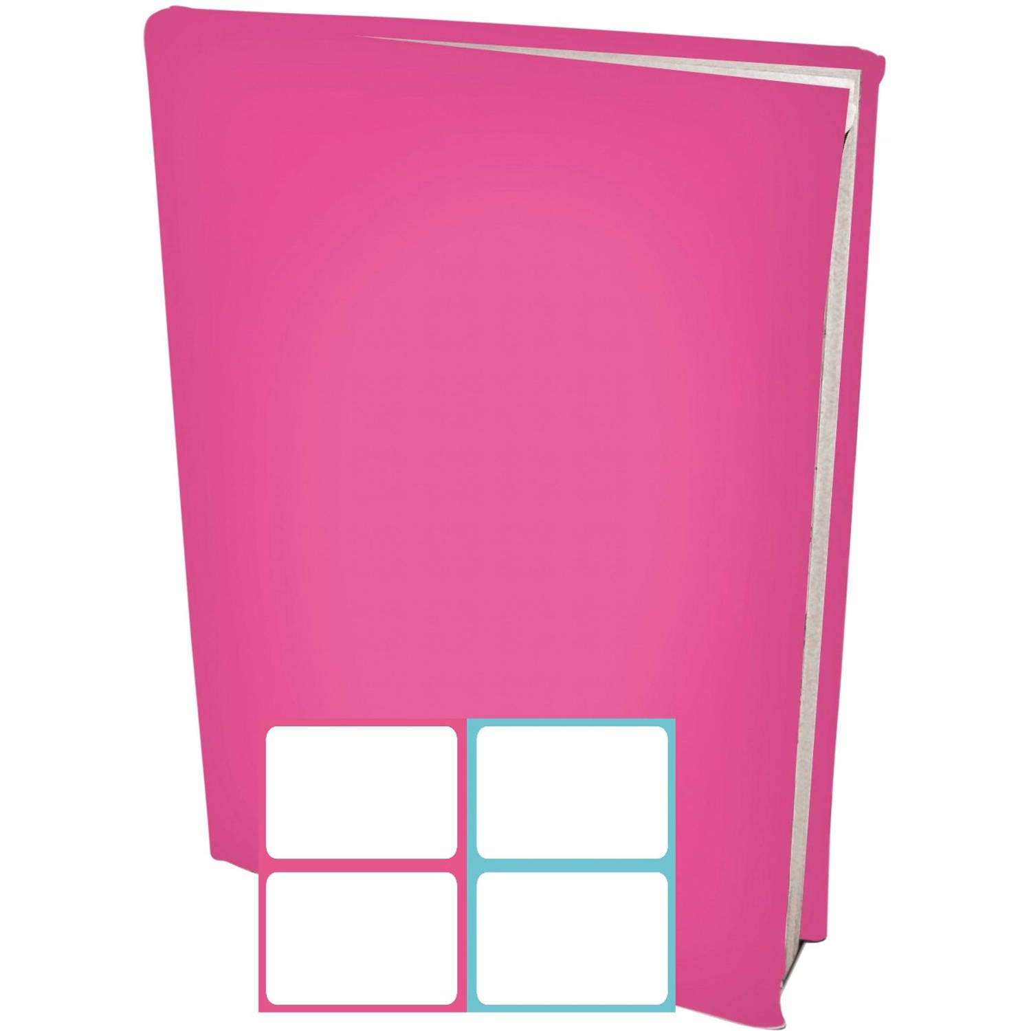 Benza Rekbare Boekenkaften A4 - Roze - 12 Stuks Inclusief Kleur Labels