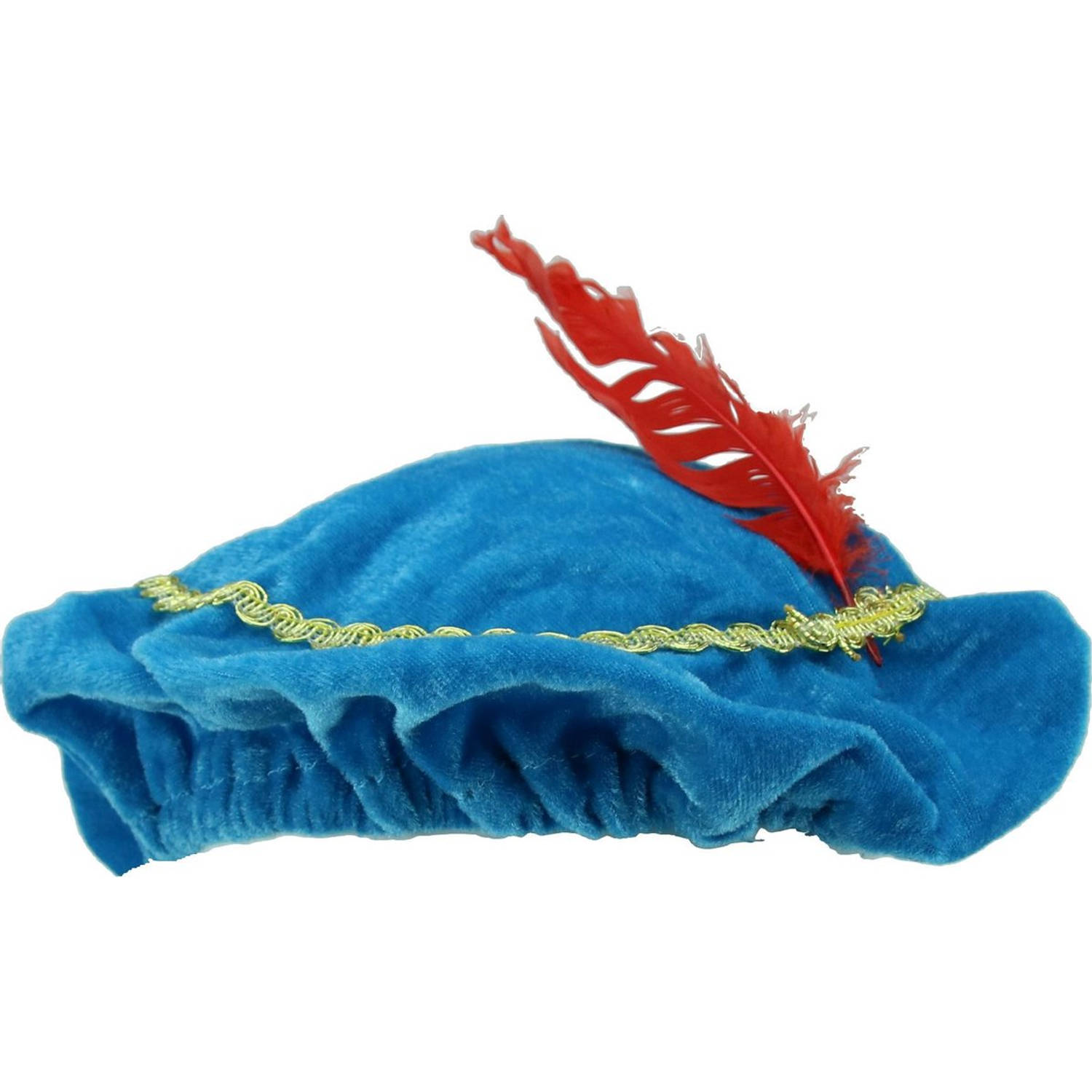 Pieten Muts -  Barret – Velours – One Size – Blauw