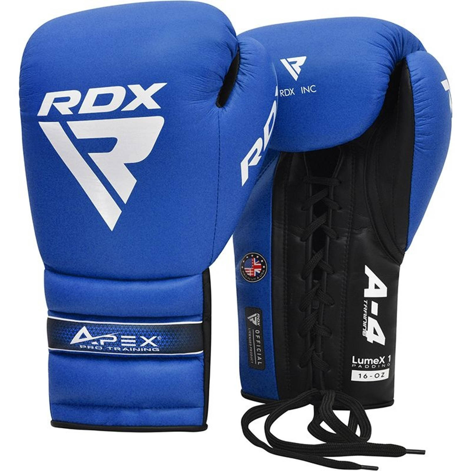 RDX Sports Bokshandschoenen Pro Training Apex A4 - Blauw - 12OZ - Kunststof