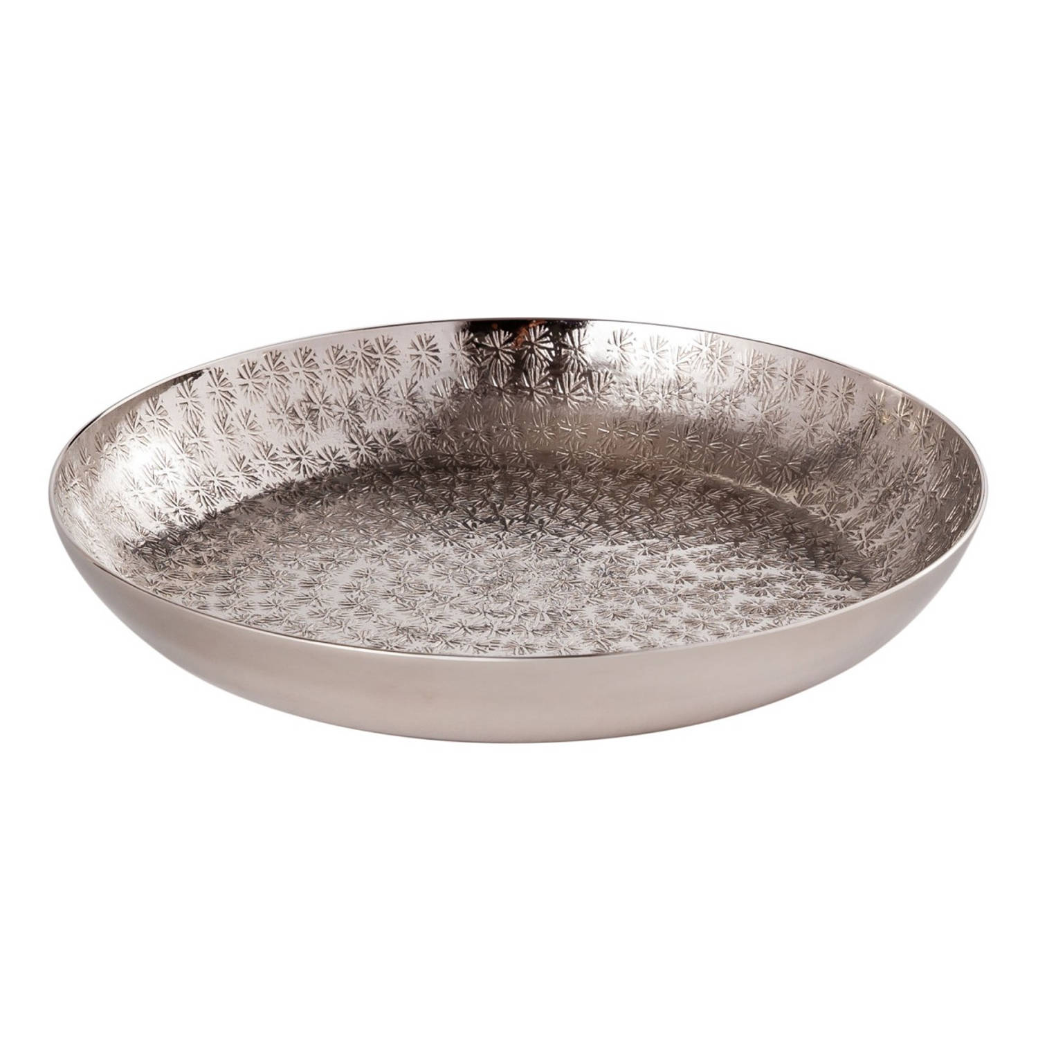 maagd materiaal spons Sunfield decoratief dienblad ø 56 cm dienblad metalen kaarsenplateau rond  zilver aluminium | Blokker