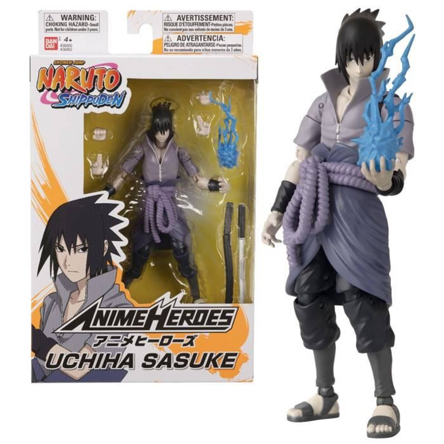 Bandai Anime Heroes Naruto Shippuden Anime Helden Figuur 17 Cm Sasuke Uchiwa