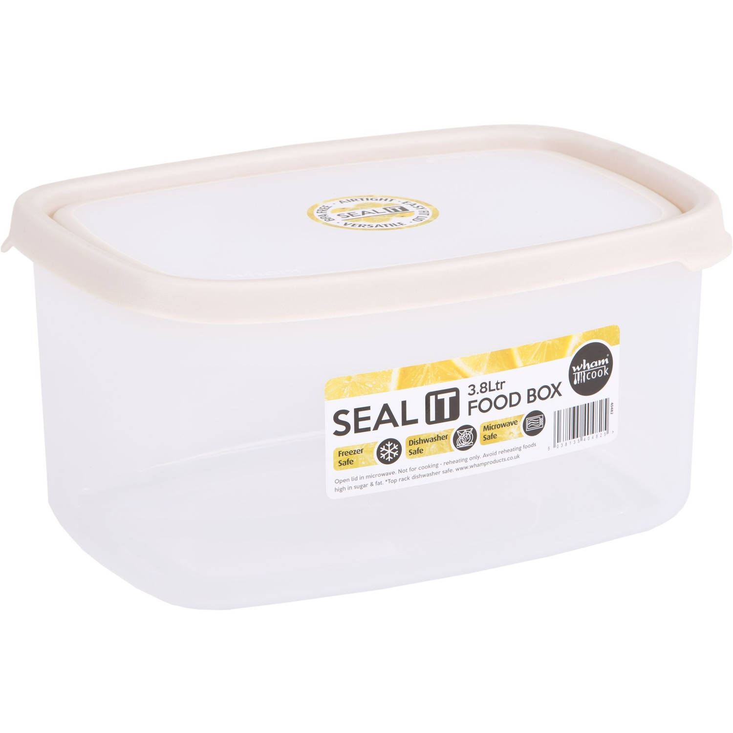 Wham - Opbergbox Seal It 3,8 liter - Polypropyleen - Crème