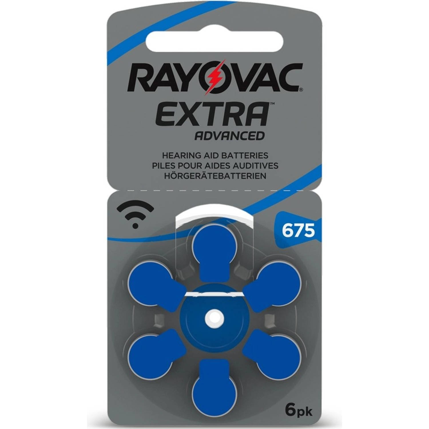 Rayovac gehoorapparaat batterijen Type 675 6 stuks