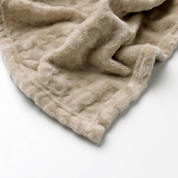 Dutch Decor CHESTER - Plaid van fleece 150x200 cm Pumice Stone - beige - Beige