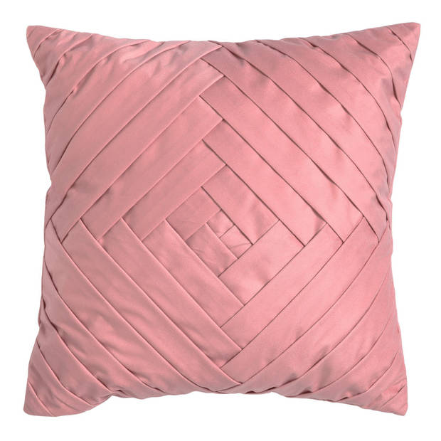 Dutch Decor - PHILLY - Sierkussen velvet 45x45 cm - Dusty Rose - roze