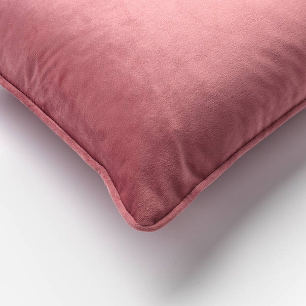Dutch Decor - FINN - Sierkussen 40x60 cm - velvet - effen kleur - Dusty Rose - roze