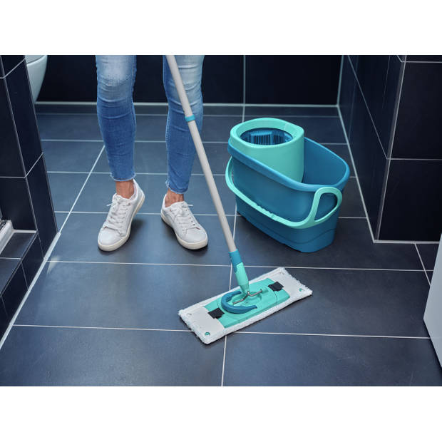 Leifheit Clean Twist M vloerwisser Ergo vervangingsdoek klittenband - Micro Duo – 33 cm