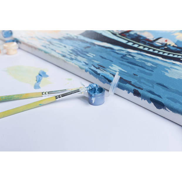 Best Pause Kat multikleur - Schilderen op nummer - 40x50 cm - DIY Hobby Pakket