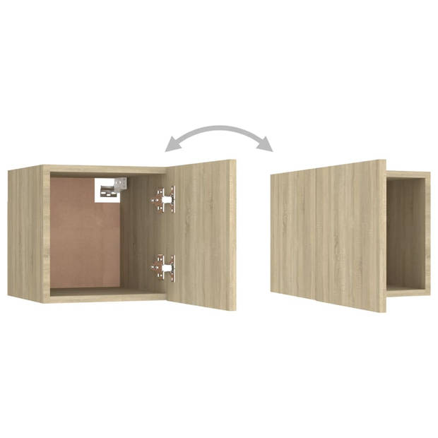 The Living Store Televisiekast TV-meubel - Sonoma eiken - 100 x 30 x 30 cm - 30.5 x 30 x 110 cm - 30.5 x 30 x 30 cm