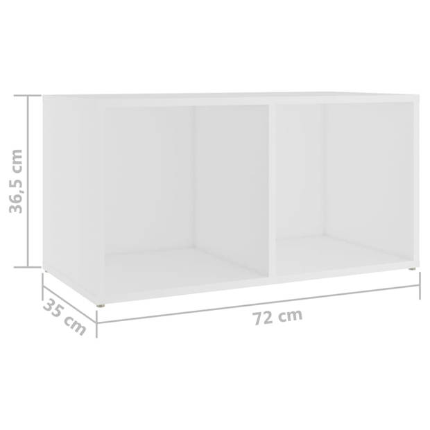 vidaXL Tv-meubelen 2 st 72x35x36,5 cm bewerkt hout wit