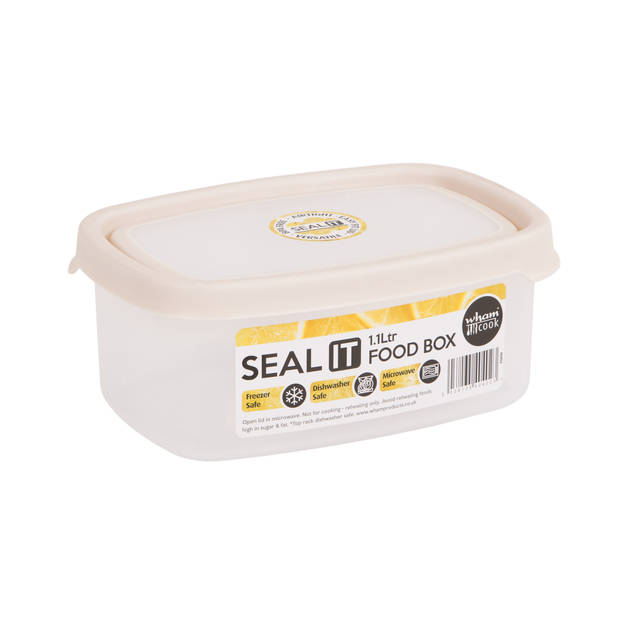 Wham - Opbergbox Seal It 1,1 liter - Polypropyleen - Crème