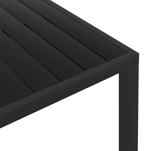 vidaXL Tuintafel 150x90x74 cm aluminium en HKC zwart