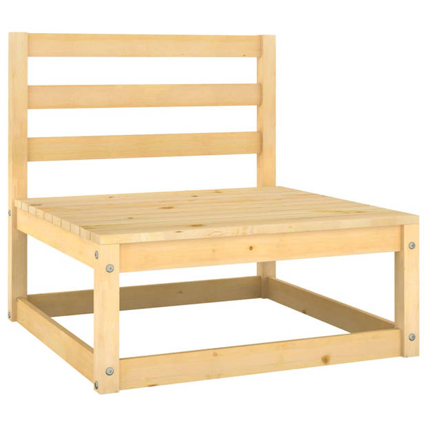 The Living Store Loungeset Pallet - Grenenhout - 70 x 70 x 67 cm - Antraciet