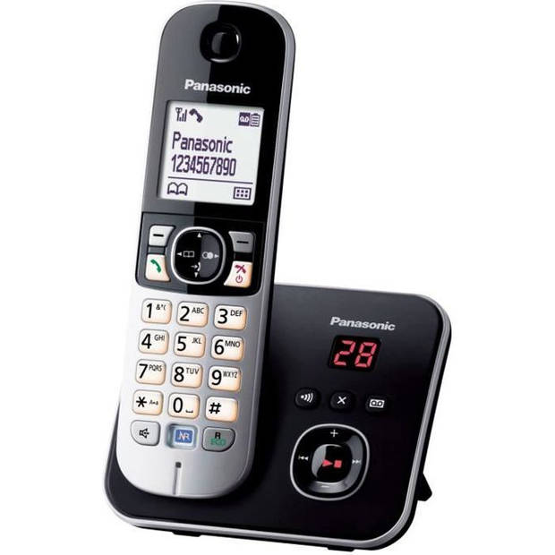 Panasonic kx-tg6821 draadloze telefoon-antwoordapparaat zwart