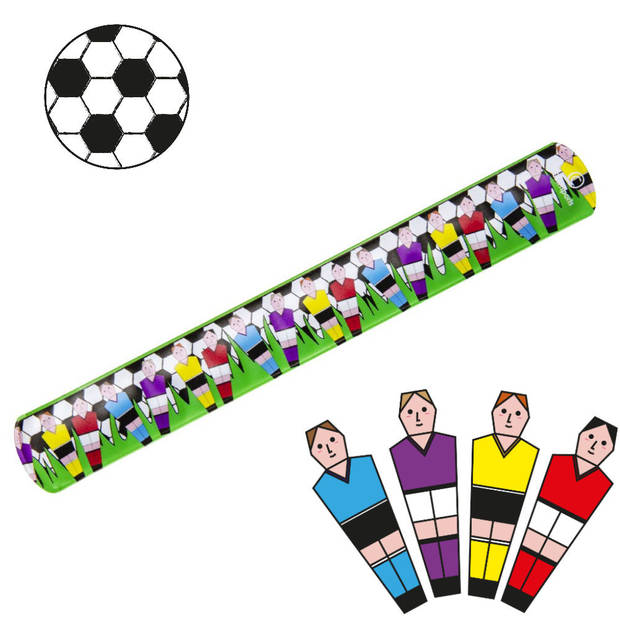 Decopatent® Uitdeelcadeaus 36 STUKS Voetballers Klaparmbandjes -