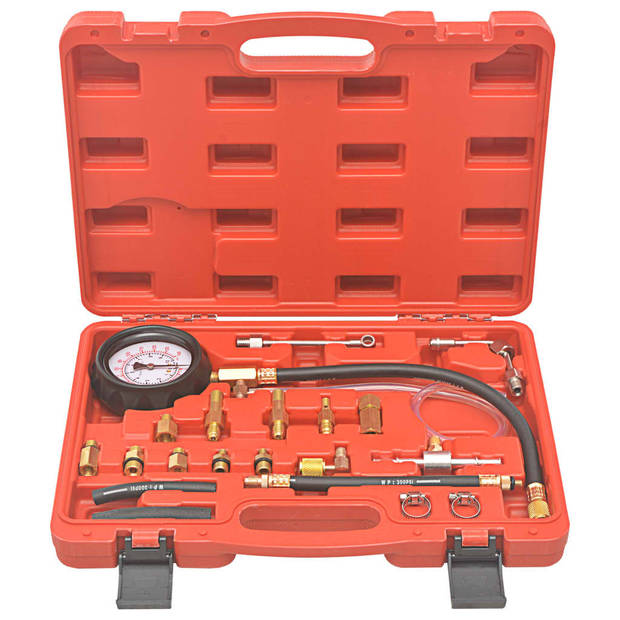 The Living Store Brandstofinjectiedruktestset - Professioneel - Mechanisch en elektrisch - 0-140 PSI/0-10 bar -