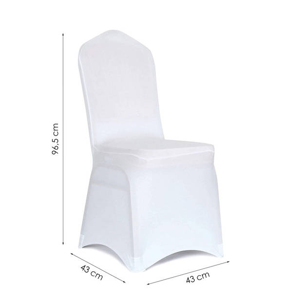 Stoelhoezen - 10 Stuks - Wit - Bescherm stijlvol je stoelen
