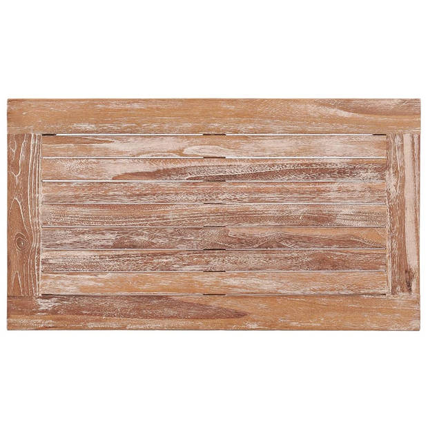 The Living Store Batavia Salontafel - Teakhout - Whitewash - 90x50x45 cm