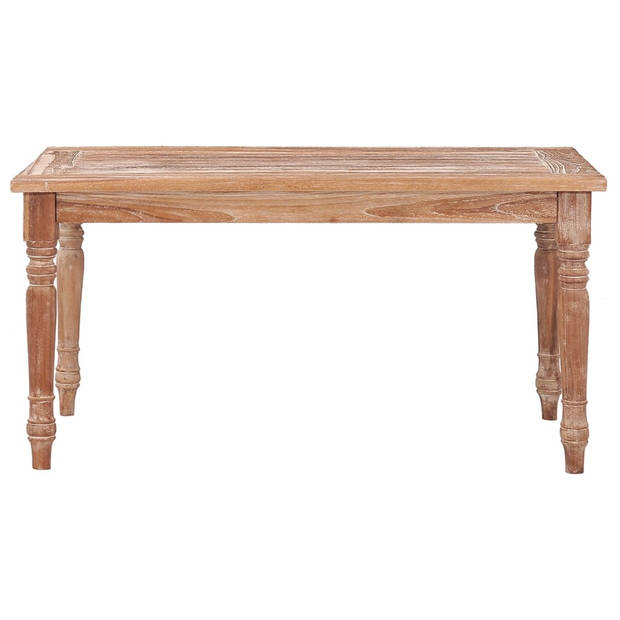 The Living Store Batavia Salontafel - Teakhout - Whitewash - 90x50x45 cm