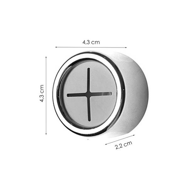 Handdoekhaakje 2 stuks 4,3 cm x 4,3 cm Zilver