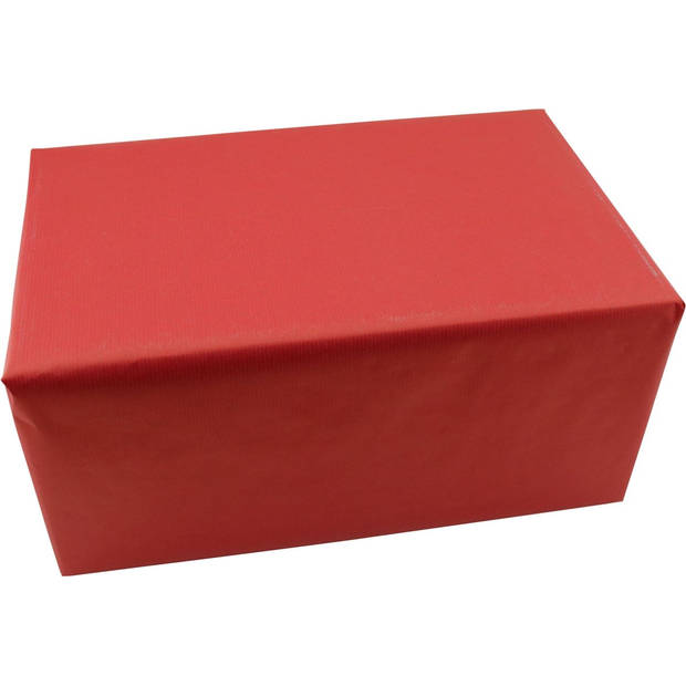 Rood kraftpapier Luxe Kerstpapier inpakpapier cadeaupapier - 500 x 70 cm - 2 rollen