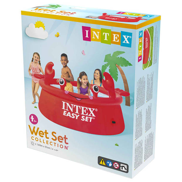 INTEX Zwembad Easy Set Happy Crab opblaasbaar 183x51 cm