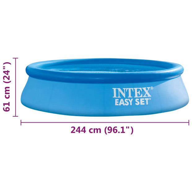 Intex opblaaszwembad Easy Set 244 x 61 cm pvc blauw