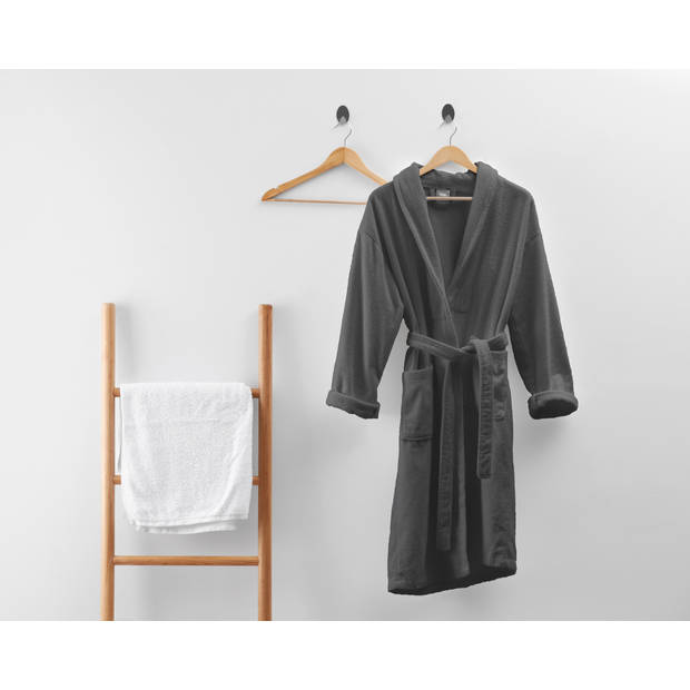 Badjas - Hotelkwaliteit - Ultra Zacht en Warm - Geschikt voor Sauna of lekker Thuis - Antraciet