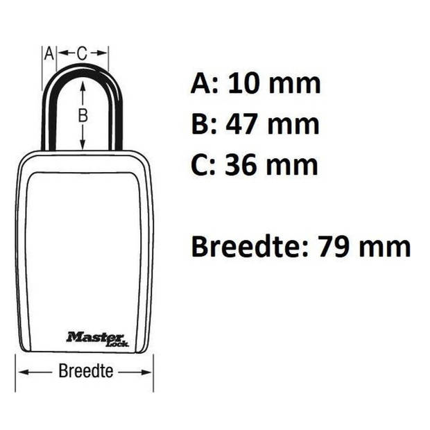 MasterLock - 5422D - Sleutelkast met drukknoppen - Inclusief beugel