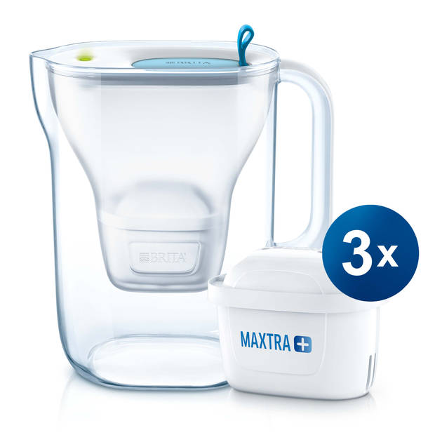 BRITA - Waterfilterkan Style Cool - 2,4L - Blauw - incl. 3 MAXTRA+ Waterfilterpatronen - Voordeelverpakking