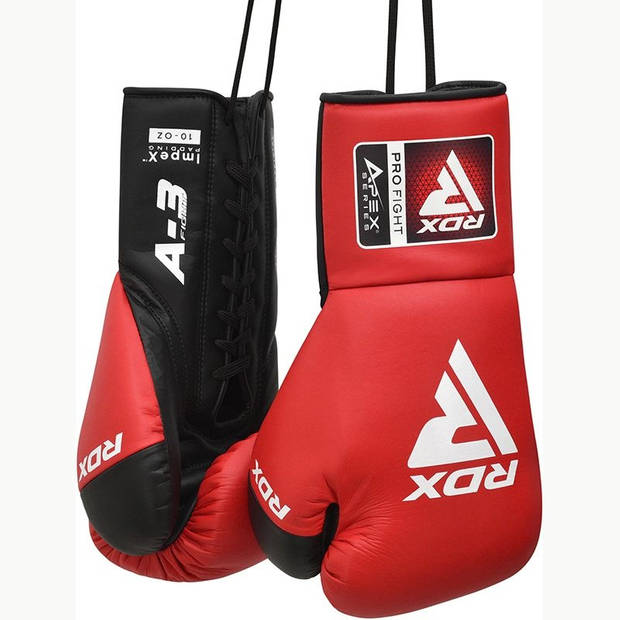 RDX Sports Bokshandschoenen Pro Fight Apex A3 - Rood - 10OZ - Kunststof