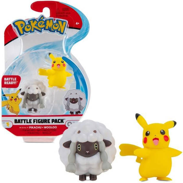 BANDAI Pokémon - Pak van 2 beeldjes van 5 cm - Pikachu & Sheep