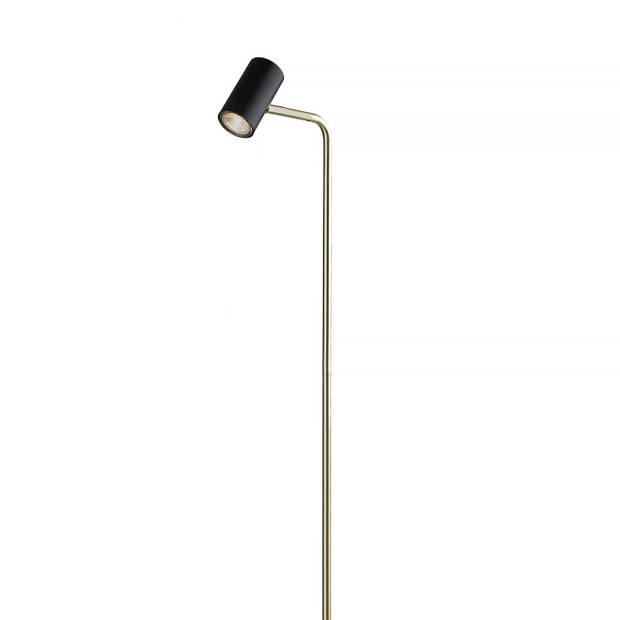 Highlight Vloerlamp Burgos 1 lichts H 134 cm zwart goud