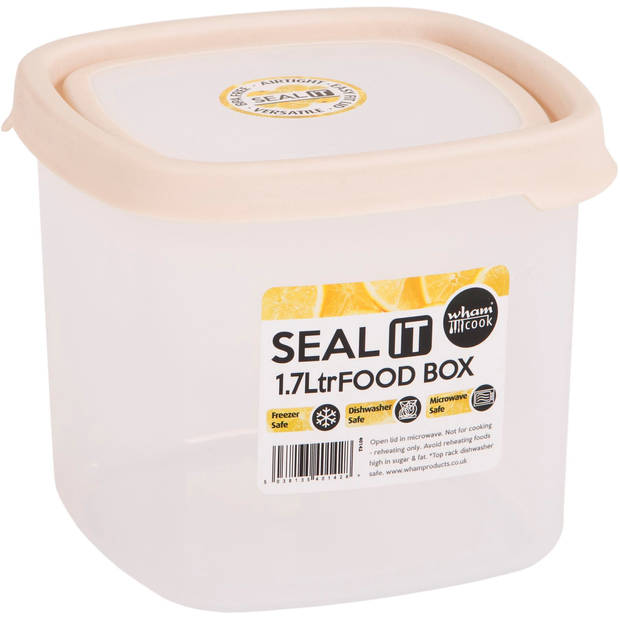 Wham - Opbergbox Seal It 1,7 liter - Polypropyleen - Crème
