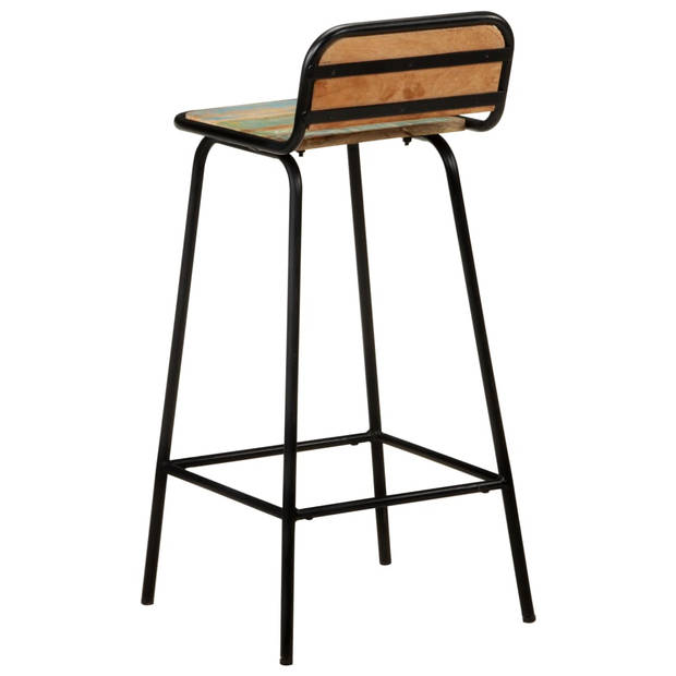 vidaXL Barstoelen 4 st massief gerecycled hout