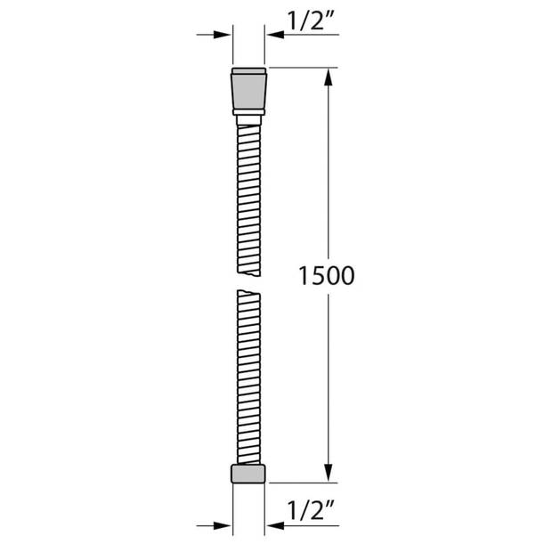 Tiger Doucheslang Ultrahose 150 cm chroomkleurig