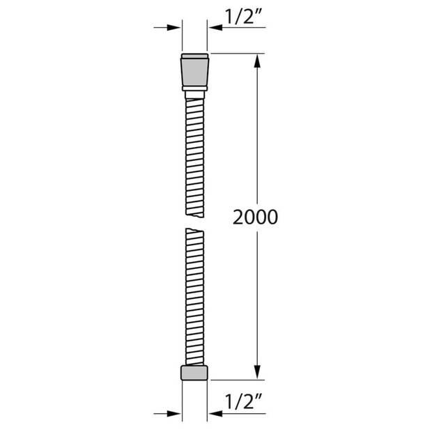 Tiger Doucheslang Ultrahose 200 cm chroomkleurig