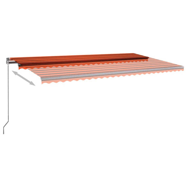 vidaXL Luifel vrijstaand automatisch 600x300 cm oranje en bruin