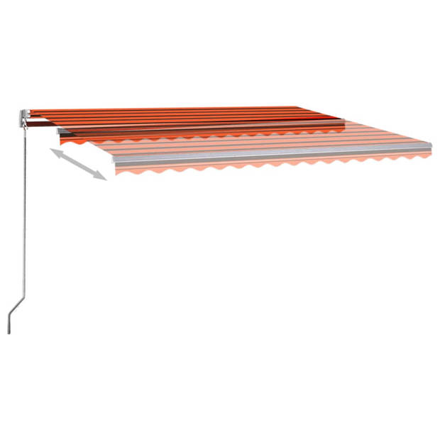 vidaXL Luifel vrijstaand automatisch 450x300 cm oranje en bruin