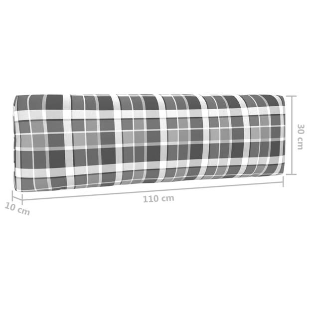 vidaXL 6-delige Loungeset pallet met kussens grijs geïmpregneerd hout