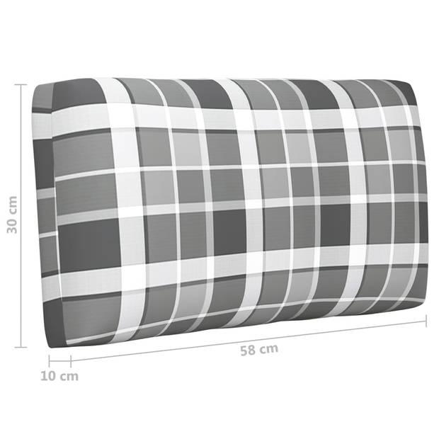 vidaXL 6-delige Loungeset pallet met kussens zwart geïmpregneerd hout