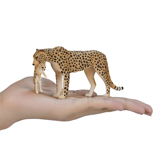 Mojo Wildlife speelgoed Cheetah Vrouwtje met Welp - 387167