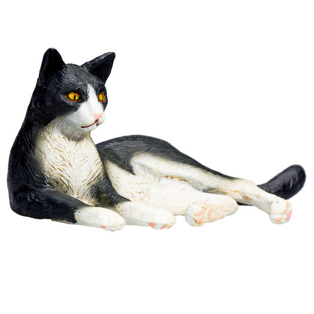 Mojo Pets speelgoed Kat Liggend Zwart Wit - 387367