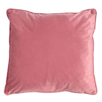 Dutch Decor - FINN - Kussenhoes 60x60 cm - velvet - effen kleur - Dusty Rose - roze