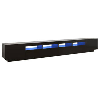 vidaXL Tv-meubel met LED-verlichting 300x35x40 cm zwart