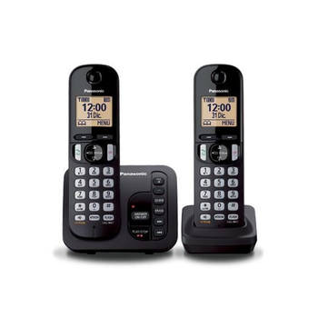 Panasonic dect telefoon zwart duo met antwoordapparaat