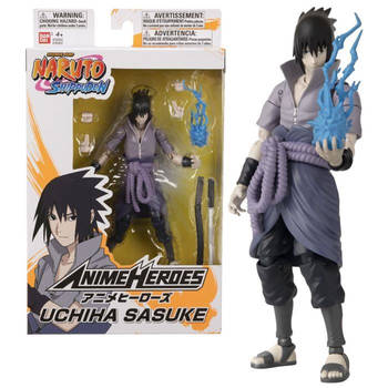 BANDAI Anime Heroes - Naruto Shippuden - Anime helden figuur 17 cm - Sasuke Uchiwa