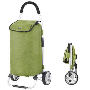 ShoppingCruiser Foldable Boodschappentrolley - Opvouwbare boodschappenwagen 45 liter - Groen
