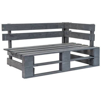 The Living Store Pallet loungeset - Tuinmeubelset - 110x65x55 cm - Geïmpregneerd grenenhout - 100% polyester kussens -