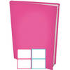 Rekbare Boekenkaften A4 - Roze - 12 stuks inclusief kleur labels